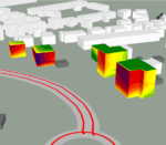 Façade noise contour maps with 3D visualisation